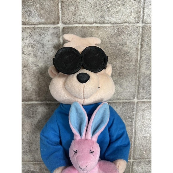 Rare Vintage 15" Plush Toy Network Alvin & The Chipmunks Simon doll - Picture 6 of 8